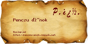 Penczu Énok névjegykártya
